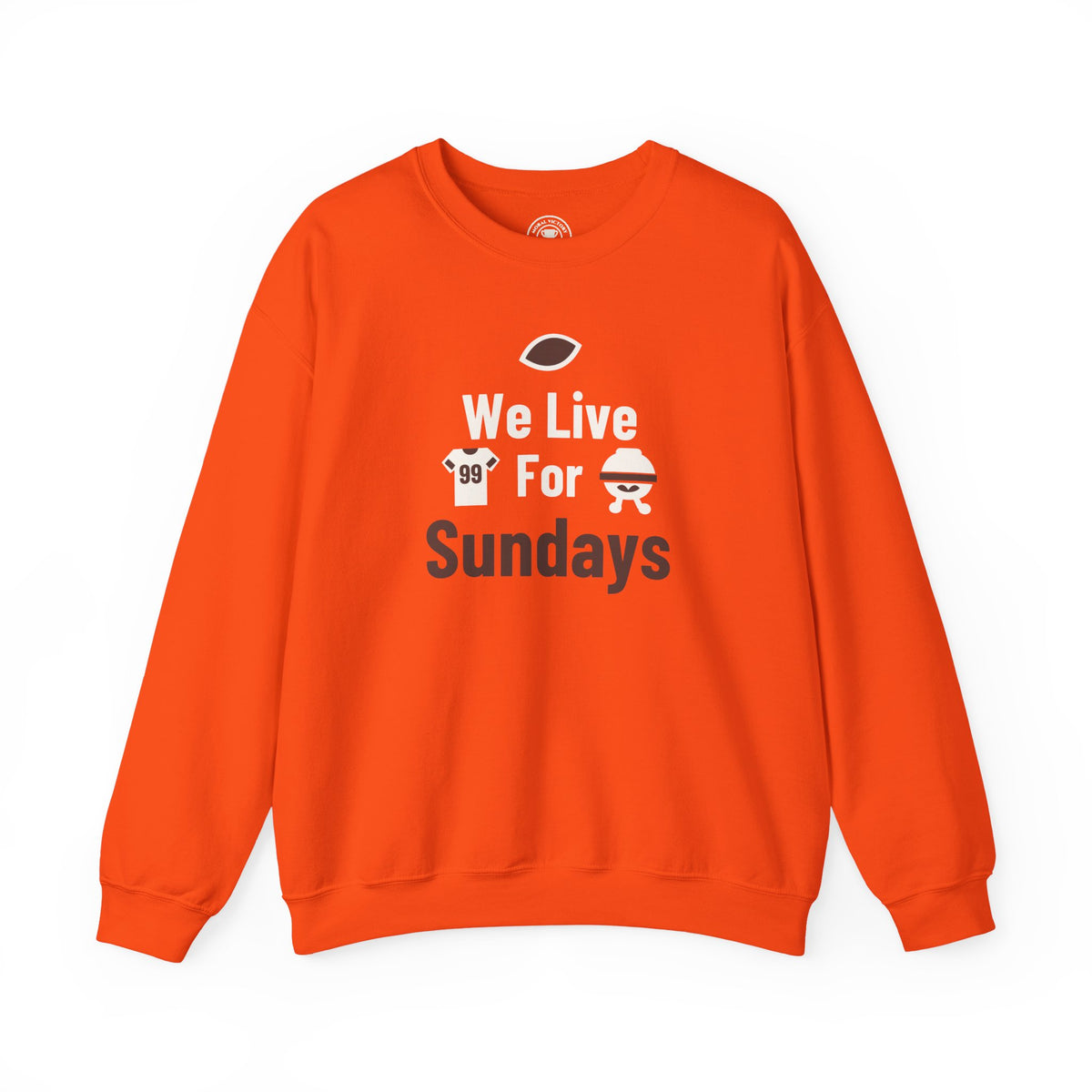 We Live For Sundays Adult Crewneck