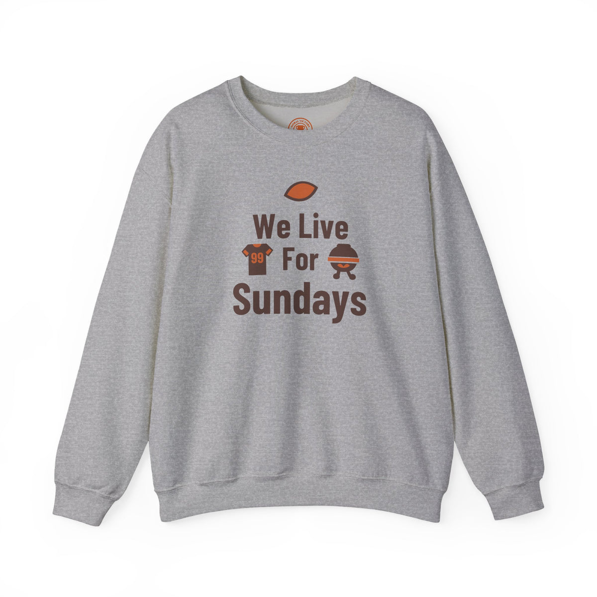 We Live For Sundays Adult Crewneck