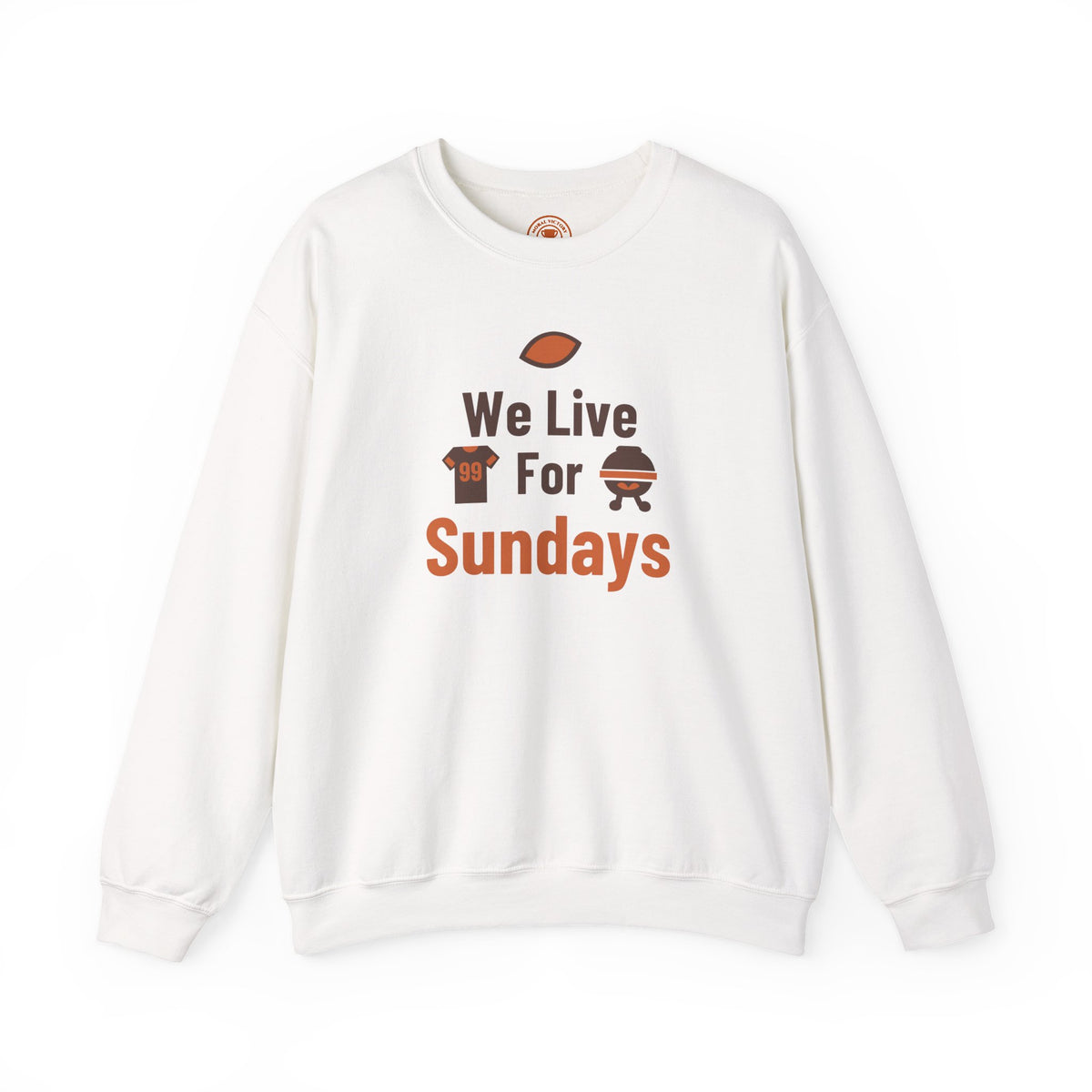 We Live For Sundays Adult Crewneck